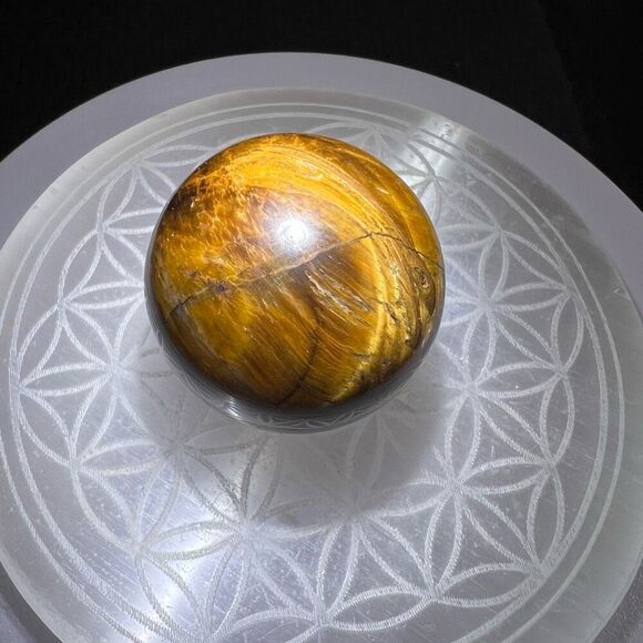Tiger Eye Crystal Mini Sphere (#3) - Picture 7 of 11